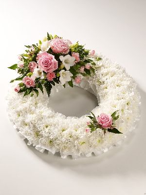 White based Pink Wreath