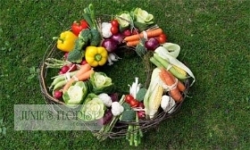 vegetable wreath tribute