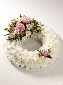 White based Pink Wreath