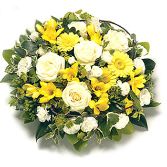 Yellow open posy