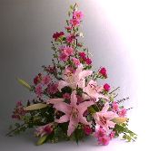 Upright Pink Lily Basket