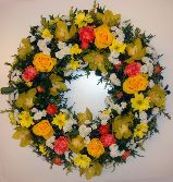 Orange and Yellow Open Wreath