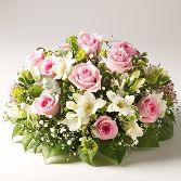 Pink open posy